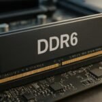 DDR6 memória modul számítógép alaplapon