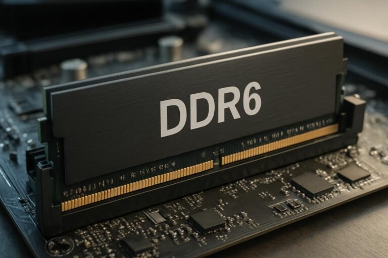 DDR6 memória modul számítógép alaplapon