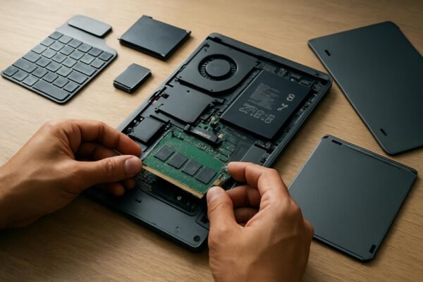 A moduláris hardver szerelése, mely javíthatóságra vonatkozik.