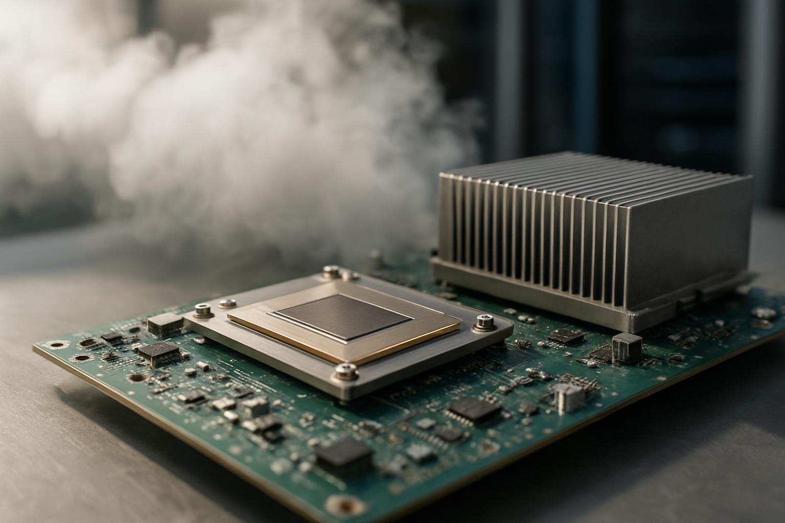 Kvantumchip egy felhőalapú szolgáltatásban, ipari szintű hardver.