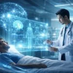 Orvosi környezetben AI-alapú diagnosztikai eszközök, orvosok döntéstámogatását és adaptív ellátást elősegítve.